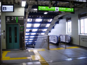 JR五反田駅のエスカレーター